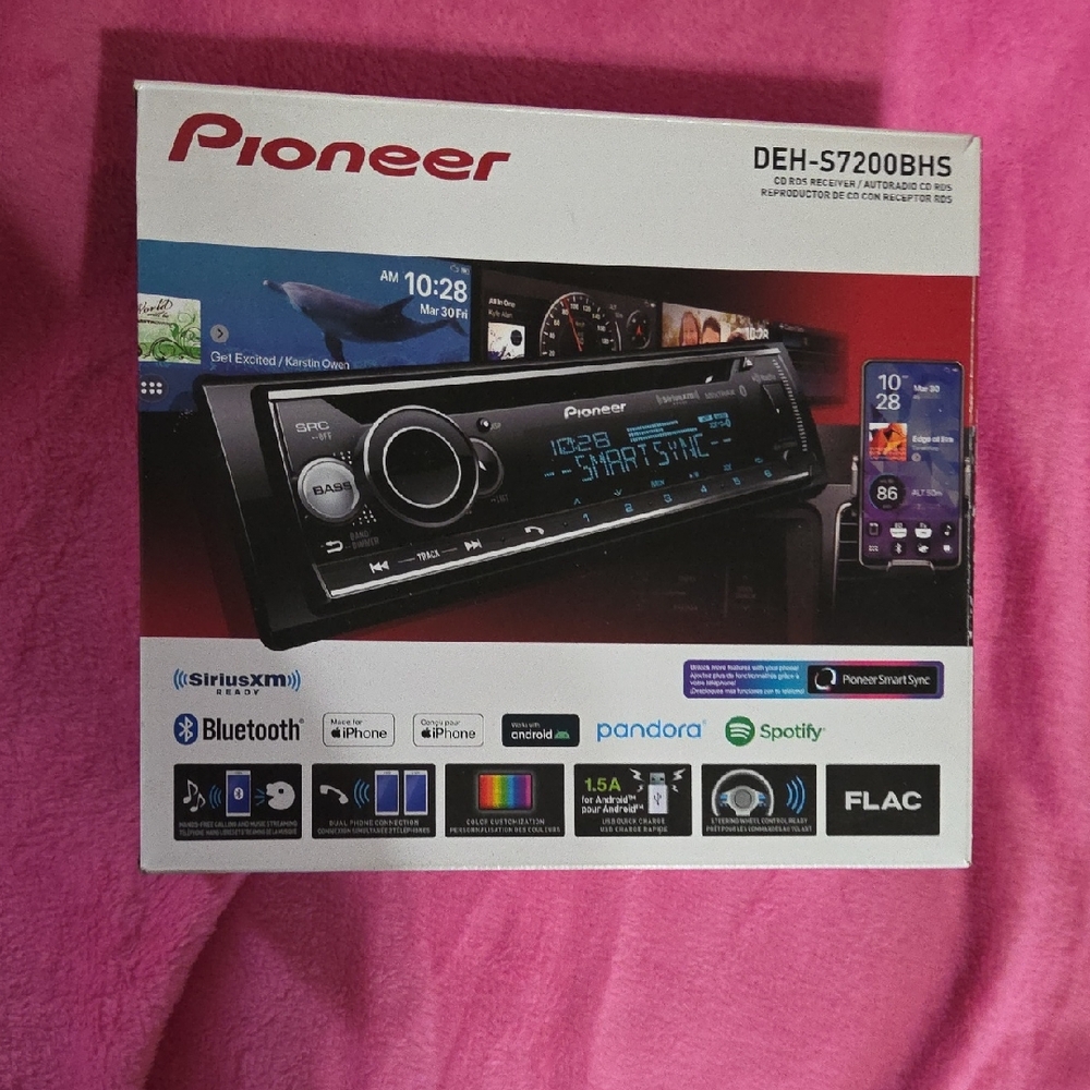 Pioneer DEH-S7200BHS Car Stereo - Black